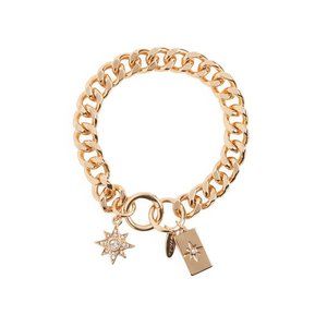 Ettika Starry Charms Chain Link Bracelet
